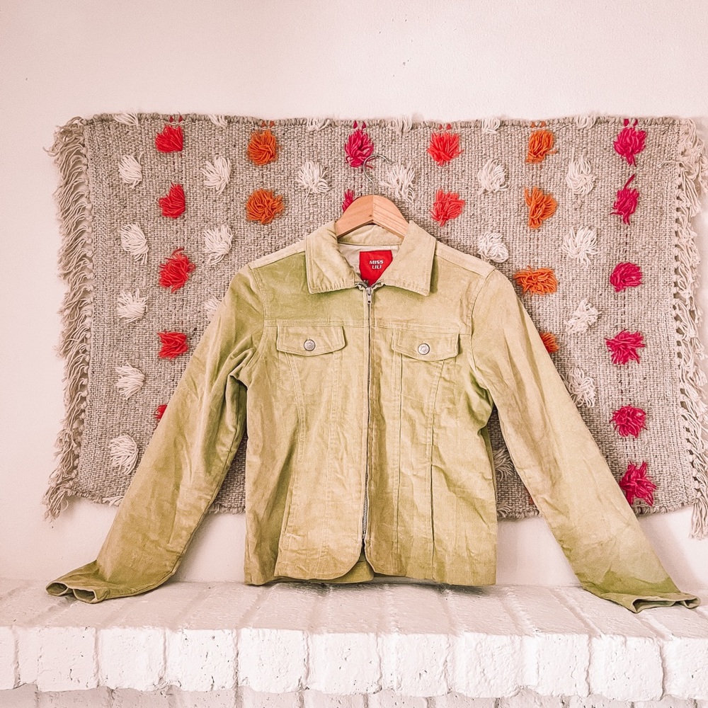 VTG Miss Lili Green Denim Style Jacket
Size: M